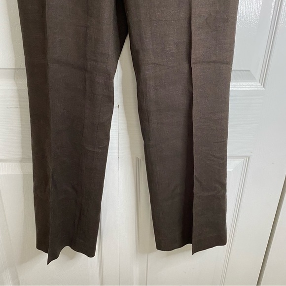 Banana Republic Linen blend Brown pants Stretch Comfy Office Casual Straight leg - Picture 7 of 14